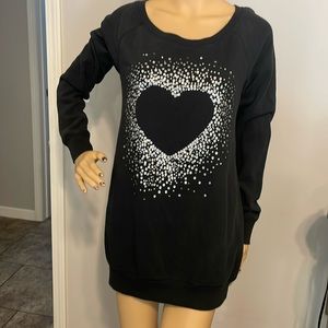 Victoria’s Secret sequin Heart sweatshirt Medium